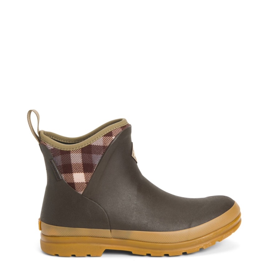 Ruskea Ruudullinen Printti Muckboot Naisten Muck Originals Pull-on Nilkkurit