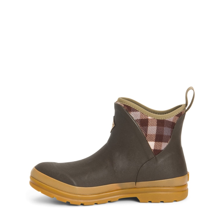 Ruskea Ruudullinen Printti Muckboot Naisten Muck Originals Pull-on Nilkkurit