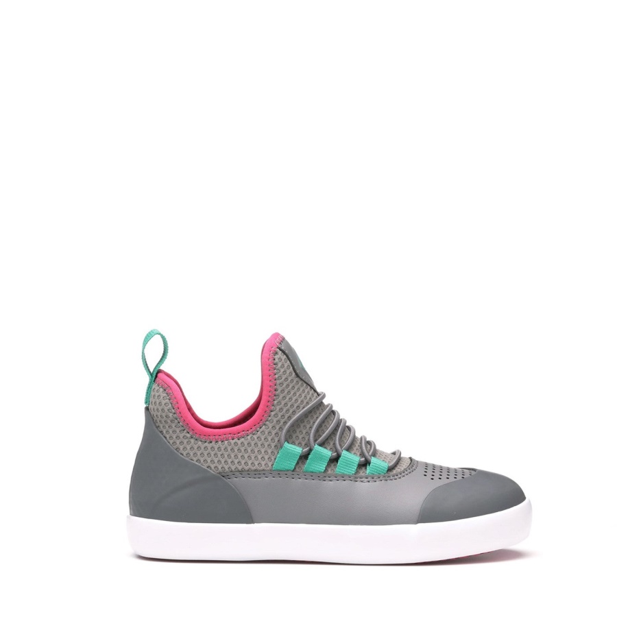 Muckboot Harmaa Vaaleanpunainen Lasten Kesäpäivänseisauksen Benjikengät