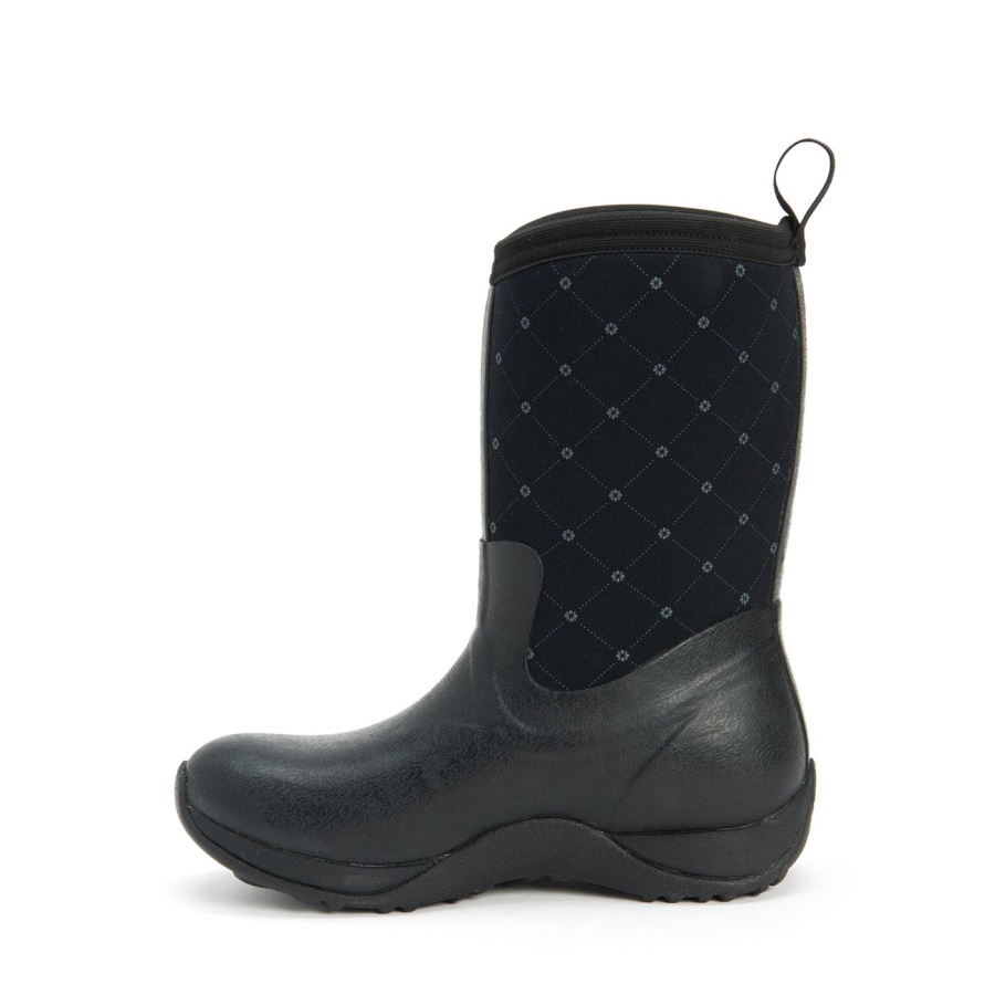 Muckboot Naisten Arktinen Viikonloppu Lyhytsaappaat Musta Castlerock Print