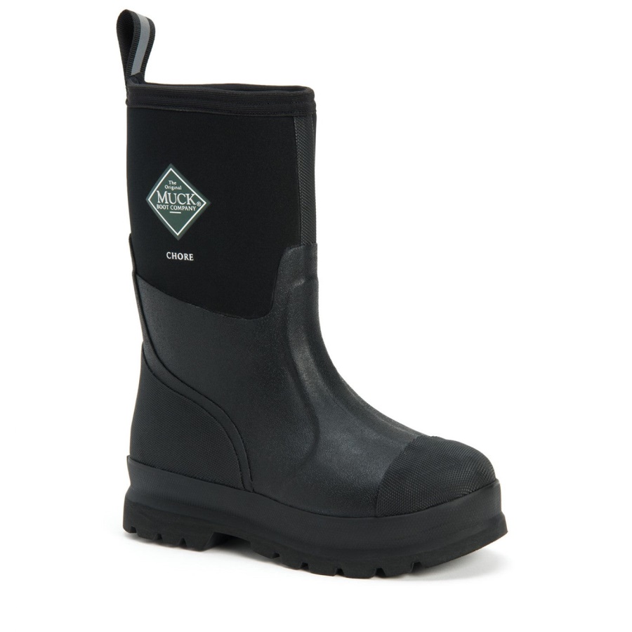 Unisex Chore Klassiset Lyhyet Saappaat Mustat Muckboot