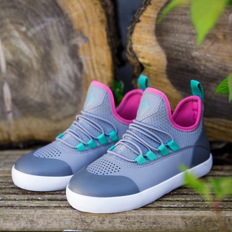 Lasten Kesäpäivänseisauksen Benjikengät Muckboot Harmaa Pinkki