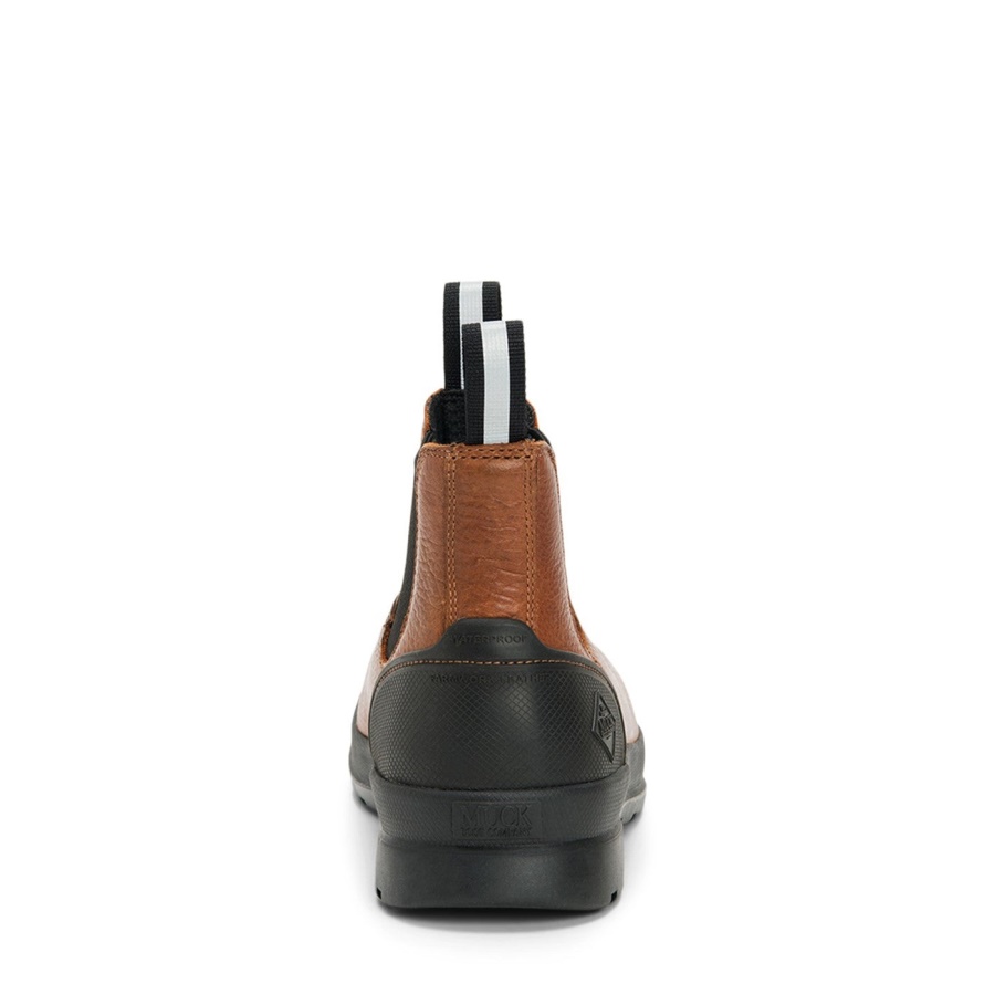 Miesten Urakka Maatilan Nahka Chelsea Turvasaappaat Caramel Muckboot