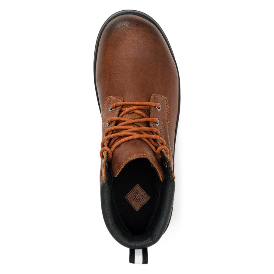 Miesten Askare Maatilan Nahka Nauhoitettu Turvasaappaat Muckboot Caramel