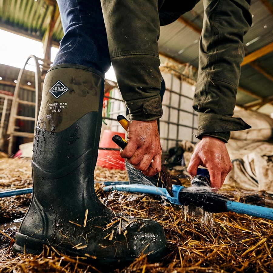 Moss Unisex Chore Max Steel Toe S5 Tall Boots Muckboot