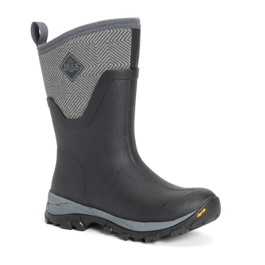 Muckboot Harmaa Geometrinen Printti Naisten Arktinen Jää Vibram Ag All Terrain Lyhyet Saappaat