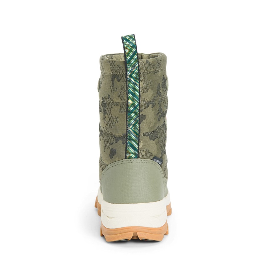 Muckboot Oliivi Camo Print Naisten Arktinen Jää Nomadi Vibram All Terrain Lyhyet Saappaat