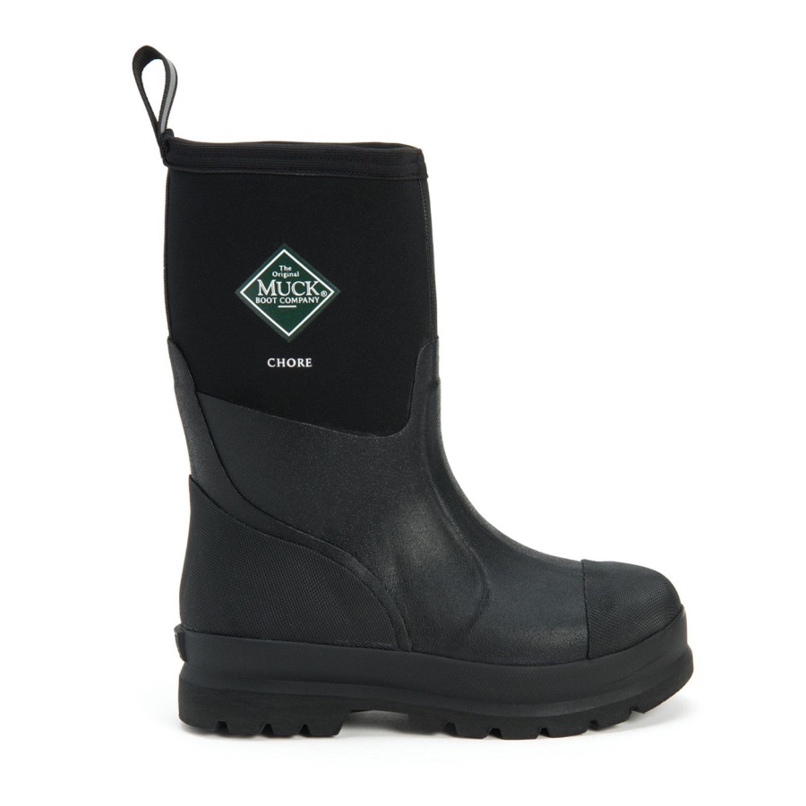 Unisex Chore Klassiset Lyhyet Saappaat Muckboot Musta