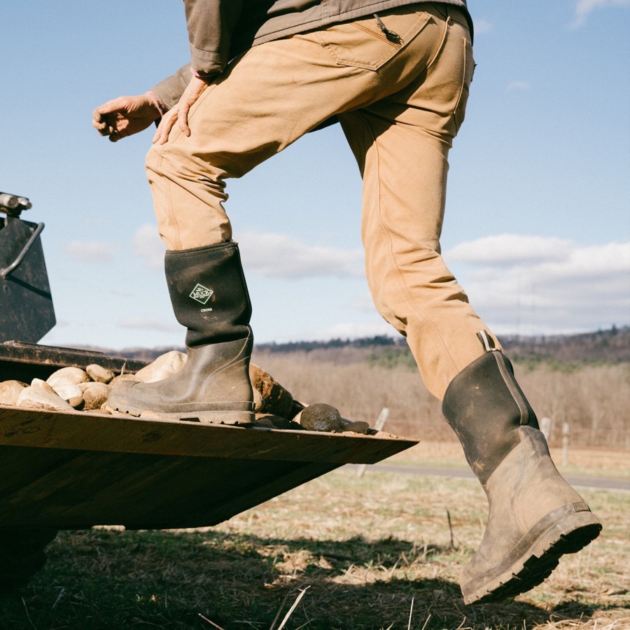 Unisex Chore Klassiset Lyhyet Saappaat Muckboot Musta
